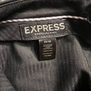 EXPRESS Men’s black cotton suit 40R jacket and 32” waist / 32” length like new!